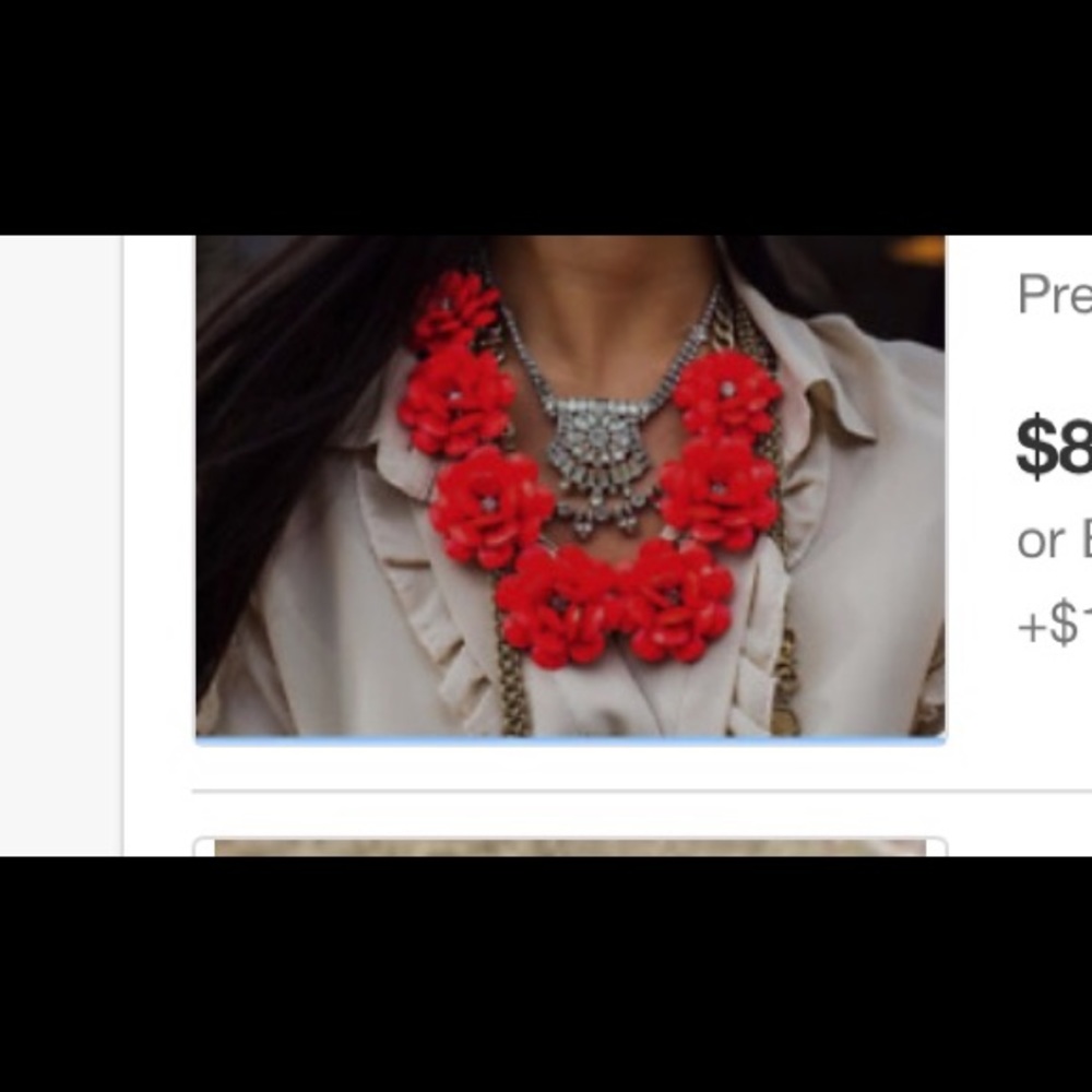 JCrew rosette statement necklace